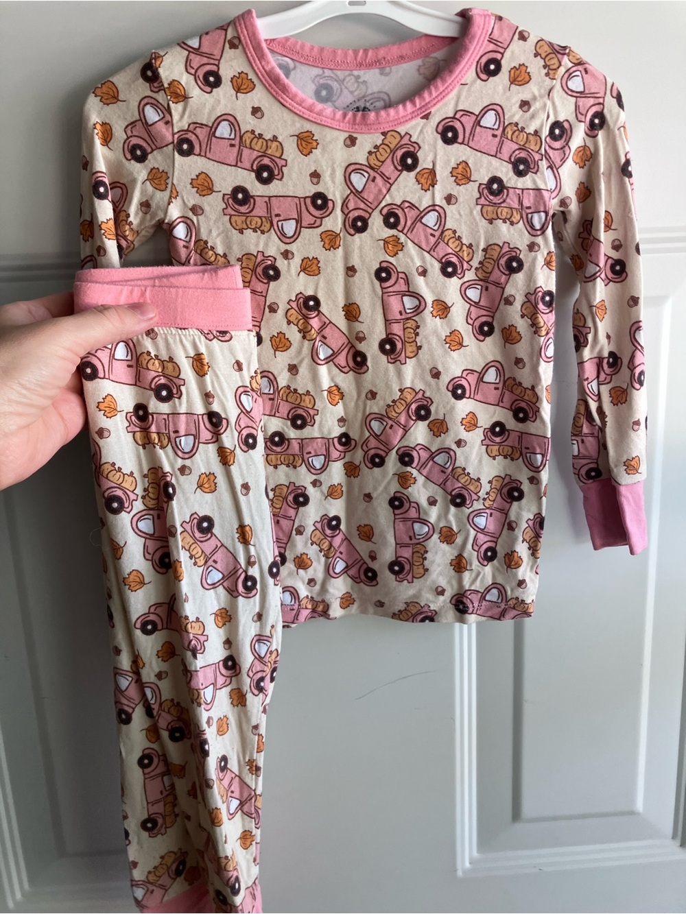 Baby Blue Bamboo fall harvest pumpkin pyjamas set 2T